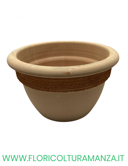 VASO COTTO CAMPANELLA   GRAFFIATO CM 37