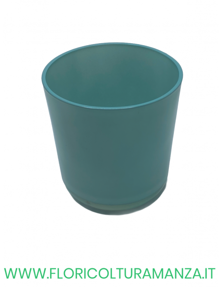 VASO TONDO IN VETRO COLORATO