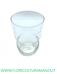 VASO CON PANCIA IN VETRO TRASPARENTE