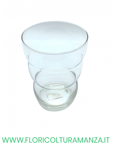 VASO CON PANCIA IN VETRO TRASPARENTE