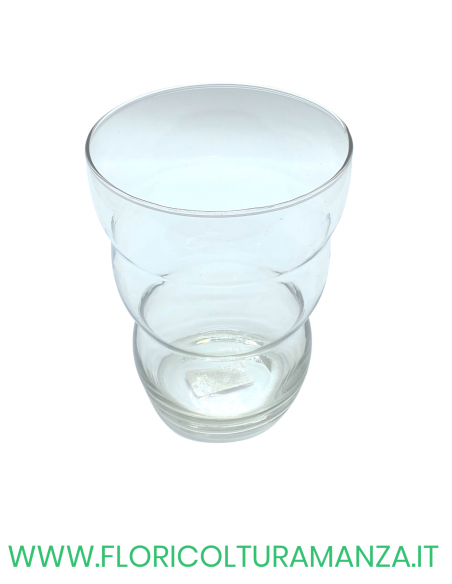 VASO CON PANCIA IN VETRO TRASPARENTE