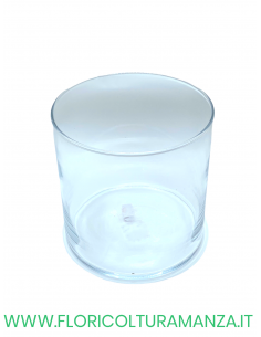 VASO CILINDRICO IN VETRO TRASPARENTE