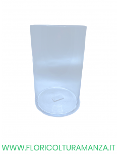 VASO CILINDRICO IN VETRO TRASPARENTE
