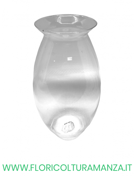 VASO OVALE IN VETRO TRASPARENTE