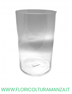 VASO CILINDRICO IN VETRO TRASPARENTE