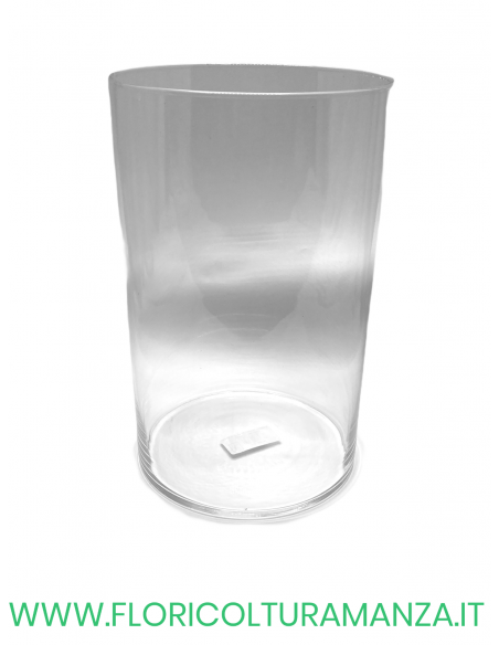 VASO CILINDRICO IN VETRO TRASPARENTE