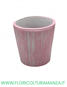 VASO TONDO IN CERAMICA DECORATO