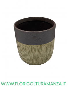 VASO TONDO IN CERAMICA LAVORATO 2