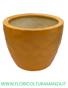 VASO TONDO IN CERAMICA DECORATO