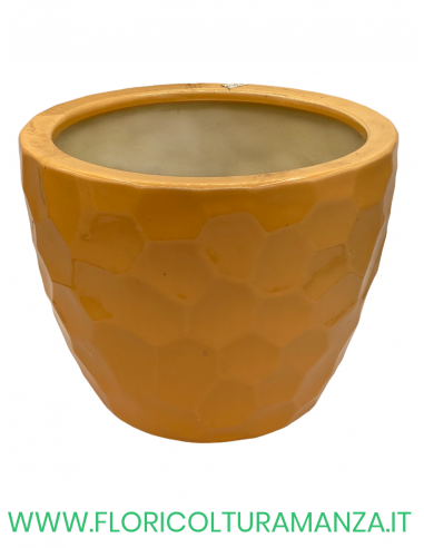 VASO TONDO IN CERAMICA DECORATO