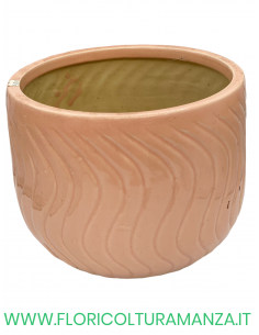 VASO TONDO IN CERAMICA ROSA