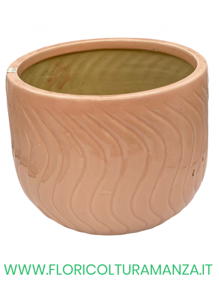 VASO TONDO IN CERAMICA ROSA