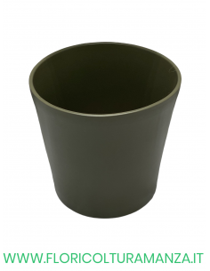 VASO CONICO IN CERAMICA LISCIO H 15CM Ø 12CM