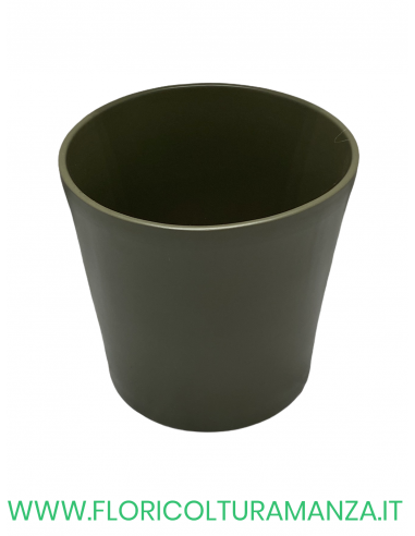 VASO CONICO IN CERAMICA LISCIO H 15CM Ø 12CM
