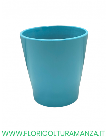 VASO CONICO IN CERAMICA LISCIO H 15CM Ø 12CM
