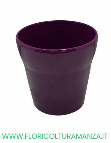 VASO CONICO IN CERAMICA CON BORDO