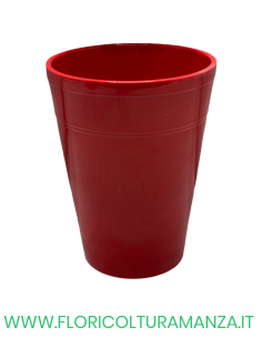 VASO CONICO IN CERAMICA DECORATO