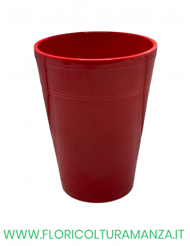 VASO CONICO IN CERAMICA DECORATO