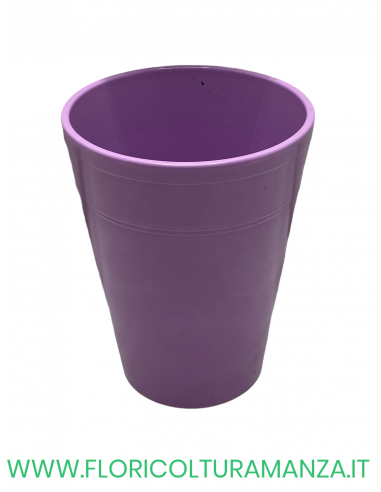 VASO CONICO IN CERAMICA DECORATO