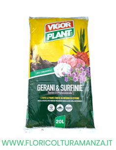 TERRICCIO PER GERANI & SURFINIE 20LT VIGORPLANT