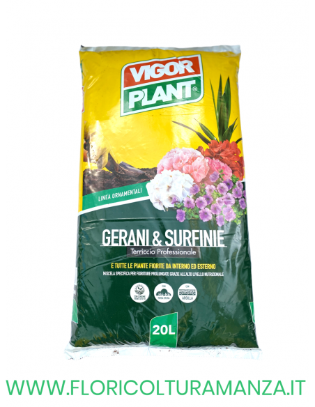 TERRICCIO PER GERANI & SURFINIE 20LT VIGORPLANT
