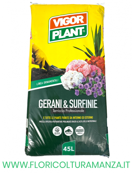 TERRICCIO GERANI & SURFINIE 45LT VIGORPLANT