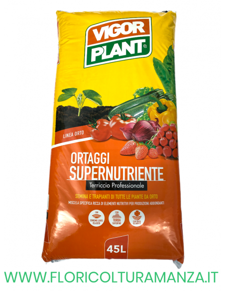 TERRICCIO SUPER NUTRIENTE PER ORTAGGI 45LT VIGORPLANT