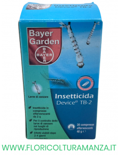 INSETTICIDA LARVICIDA PER ZANZARE DEVICE TB2 BAYER GARDEN