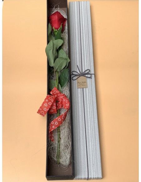 SCATOLA CON ROSA FRESCA