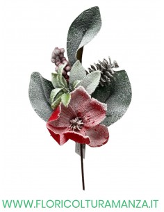ramo magnolia con pigne e bacche 2