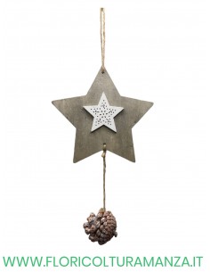 albero e stella con pigne