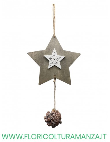 albero e stella con pigne