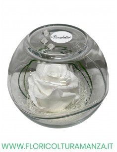 Rosa Grande Stabilizzata ROSABELLA IN SFERA DI VETRO 2