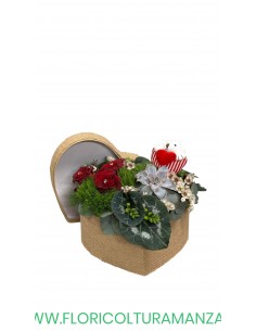 SCATOLA DI CUORE CON ROSE
