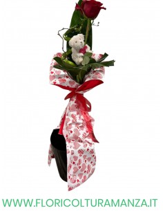 ROSA CON ORSETTO