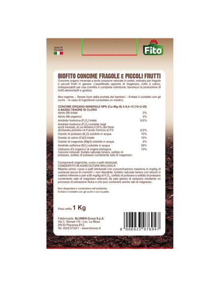 🌿 Concime Bio per Fragole, Mirtilli e Frutti di Bosco